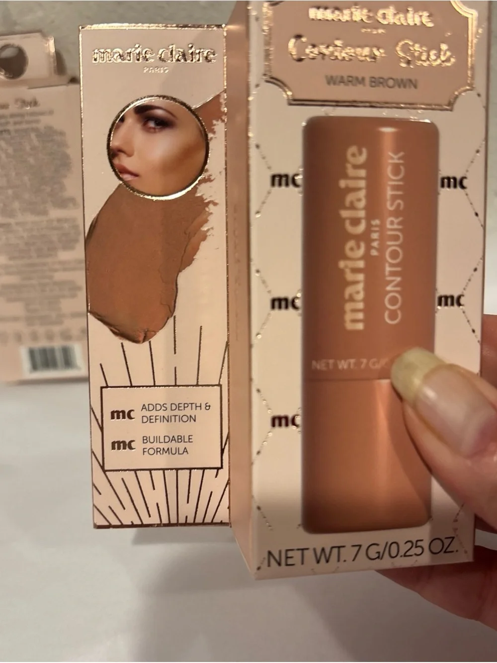 Marie Claire lot of 2 contour sticks warm brown